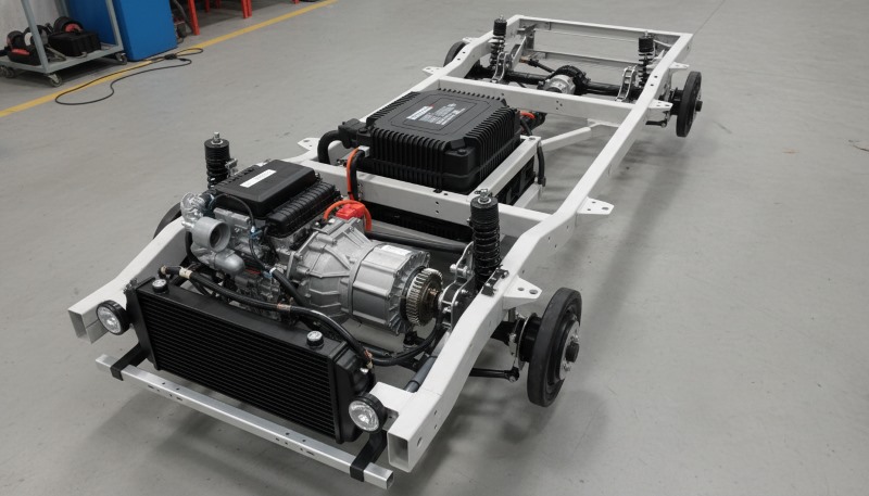 Edison’s diesel-electric conversion kit is engineered to fit classic pickup chassis without sacrificing payload space.