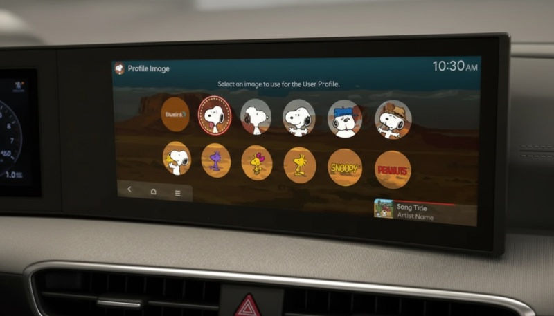 Hyundai introduces PEANUTS-themed digital interfaces for select models to enhance in-car personalization.