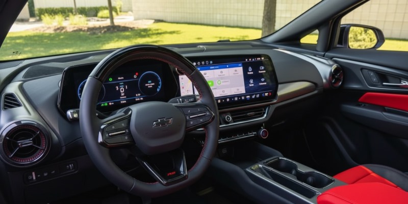 Inside, the Equinox EV features a clean digital cockpit designed for simplicity, comfort, and everyday usability.