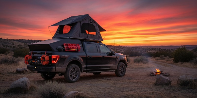 Lightweight aluminum construction makes the Matrix flip-up topper ideal for overlanding and adventure builds.