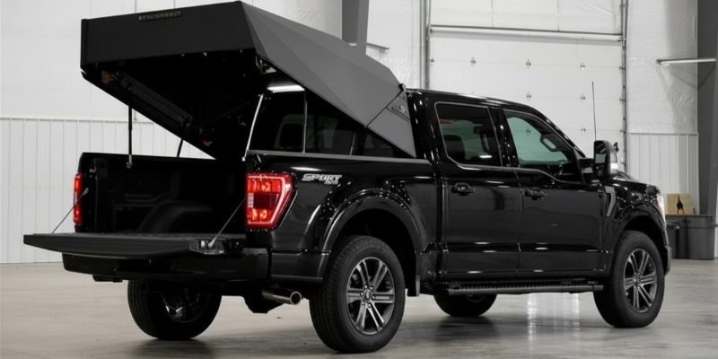 Why Didn’t I Think of the Flip-Up Truck Bed Cap? Black River’s Matrix Line Reimagines Pickup Utility