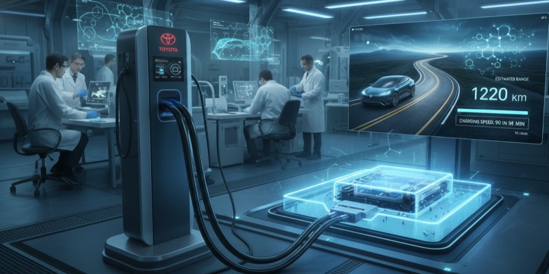 Toyota’s solid-state battery research aims to deliver faster charging and extended EV range.